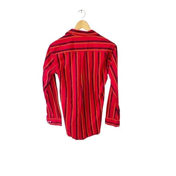 Ted Baker Red Stripe Slim Fit Cotton Button Down Dress Shirt - Picture 2 of 6